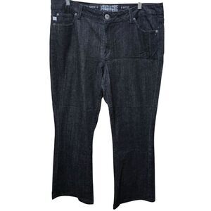 Jordache Premium Bootcut Jeans Size 16 Black Denim wardrobe staple classic goth